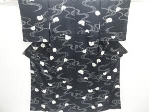 流水に鴛鴦模様小紋着物